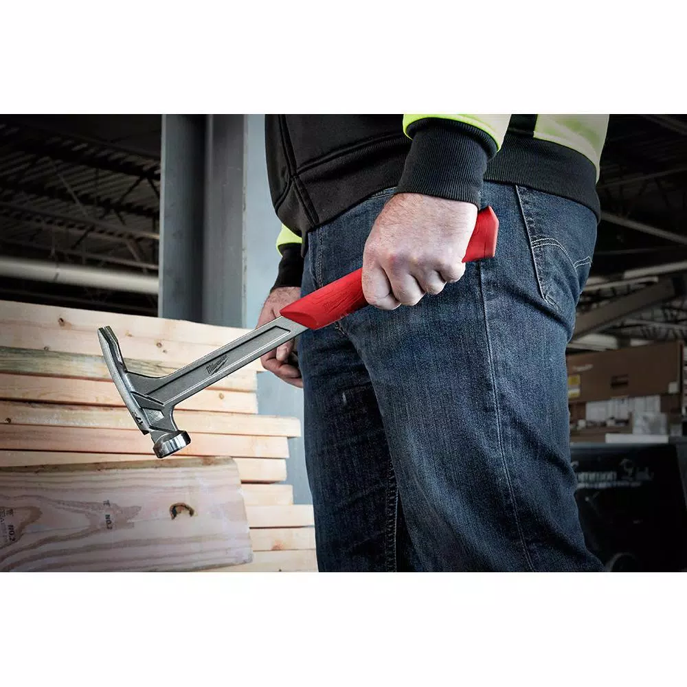 Milwaukee 17 oz. Smooth Face Framing Hammer with Shockshield Grip and Hammer Loop