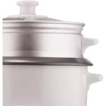 Brentwood 8-Cup White Rice Cooker with Steamer Attachment thumbnail 3