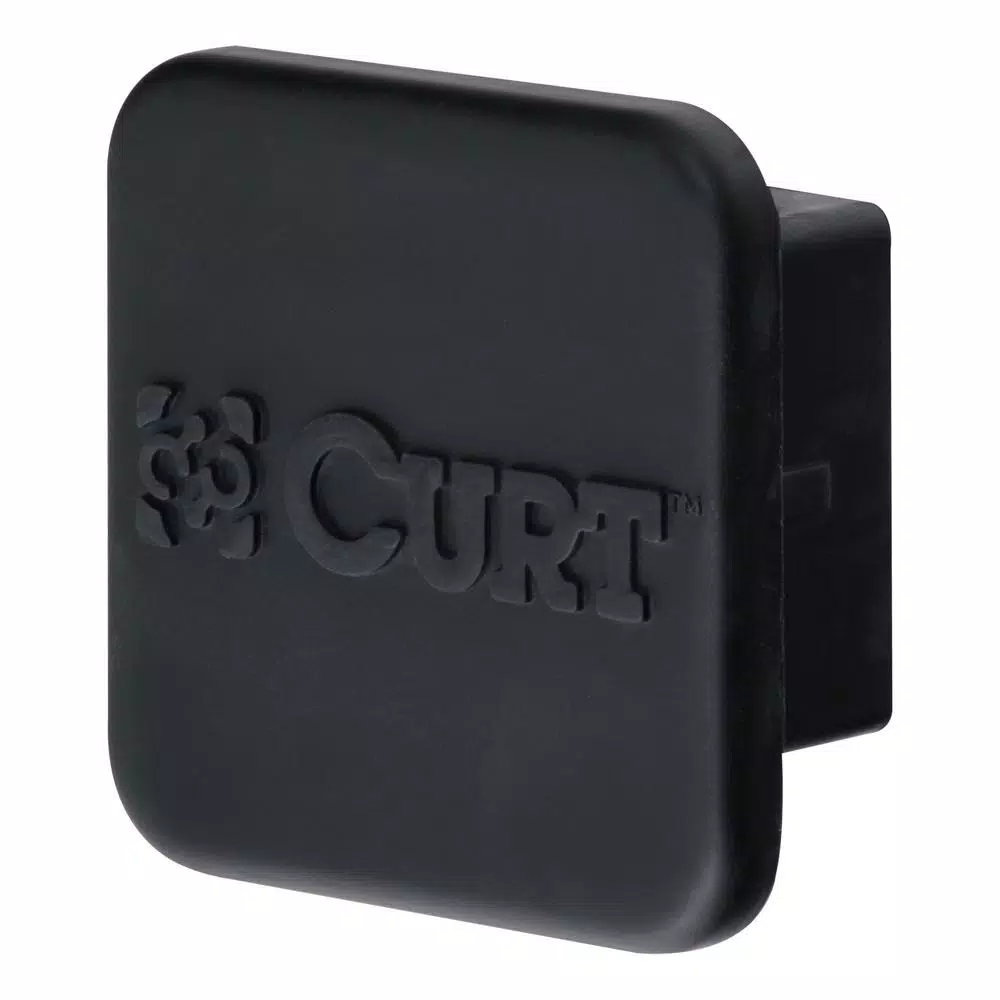CURT 2" Rubber Trailer Hitch Receiver Tube Cover, Black