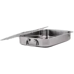 Ovente 13 x 9.3 in. Stainless Steel Roasting Pan with Wire Rack and Handles thumbnail 3