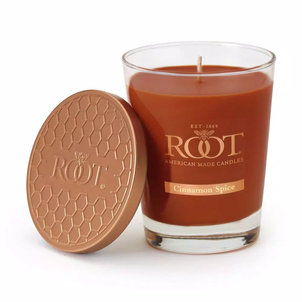 ROOT CANDLES Veriglass Cinnamon Spice Scented Soy and Beeswax Jar Candle