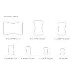 POWERTEC 71105 Butterfly Inlay Template 4-Piece Set, Hardened Acrylic thumbnail 2
