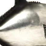 Zentique Resin Metallic Silver and Black Pompano Fish Sculpture on Black Stand thumbnail 5