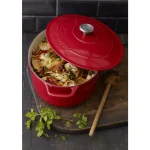 Chasseur French Enameled Cast Iron 7.25 qt. Oval Dutch Oven with Lid, Red thumbnail 3