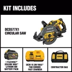 DEWALT 60V MAX FLEXVOLT 7-1/4 in. Brushless Wormdrive Style Circular Saw Kit with 9.0Ah Battery thumbnail 2