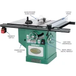 Grizzly Industrial 12 in. 5 HP 220-Volt Extreme Series Left-Tilt Table Saw with Cast-Iron Table thumbnail 2