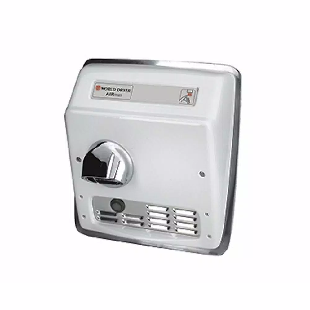 World Dryer AirMax High-Speed Automatic Hand Dryer - White Cast Iron
