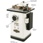 Shop Fox 2 HP Industrial Shaper with Dual Spindle Speeds thumbnail 8