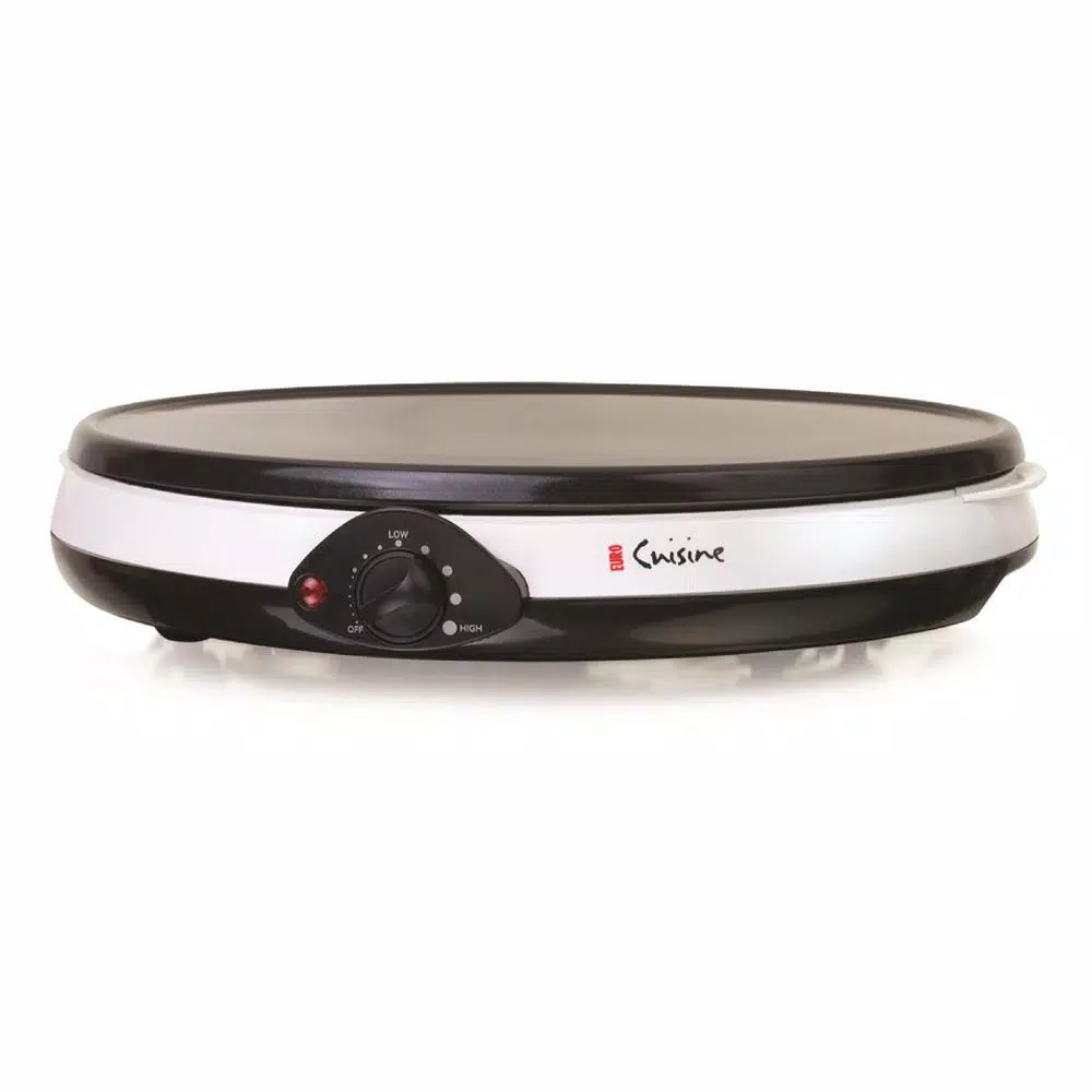 Euro Cuisine 12 in. Non-Stick Ceramic Crepe Maker & Griddle, White