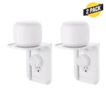 Wasserstein AC Outlet Mount for Google Nest WiFi, Nest Mini, and Nest Hub - Wall Outlet Shelf (2-Pack) thumbnail 1