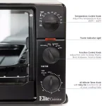 Maximatic 0.8 cu. ft. Black Toaster Oven Broiler with Rotisserie, 1500W thumbnail 3