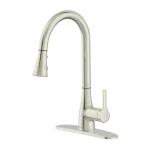 FLOW Series Classic Single-Handle Pull Down Kitchen Faucet, Brushed Nickel thumbnail 1