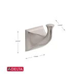 Delta Everly 3-Piece Towel Hook Set, SpotShield Brushed Nickel thumbnail 3