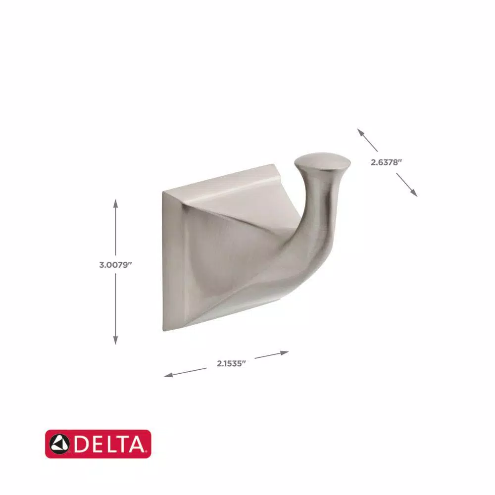 Delta Everly 3-Piece Towel Hook Set, SpotShield Brushed Nickel