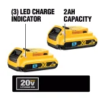 DEWALT 20V MAX Compact Lithium-Ion 2.0Ah Battery Pack with Bluetooth Connectivity (2-Pack) thumbnail 2