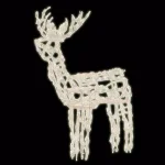 Brite Star 48 in. LED Standing Buck Wireframe Sculpture, White Lights thumbnail 1