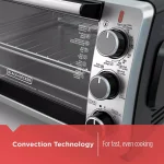 BLACK+DECKER 6-Slice Convection Toaster Oven with Bake, Broil, and Toast Functions - Black thumbnail 3