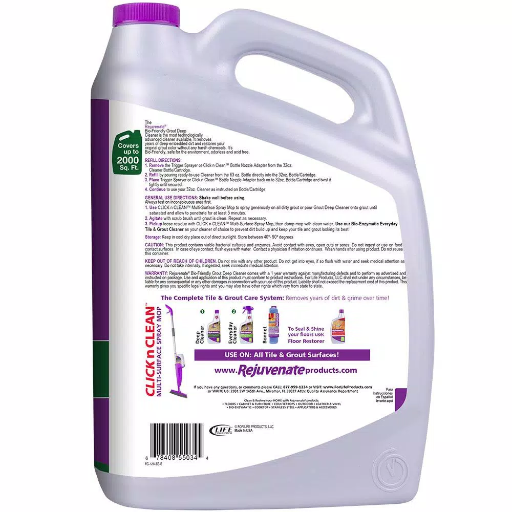 Rejuvenate Bio-Enzymatic Tile and Grout Deep Cleaner, 128 oz