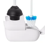 OXO Good Grips Toilet Brush and Plunger Combo Set with Holder, White thumbnail 3