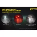 NITECORE NU32 USB Rechargeable LED Headlamp, 550 Lumens, Red Light & High CRI Auxiliary LEDs thumbnail 3