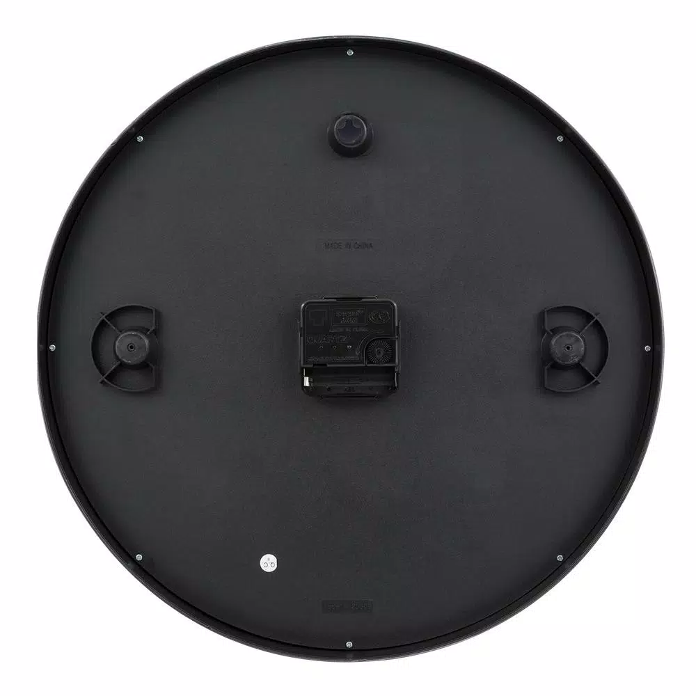 Equity by La Crosse 14 in. Commercial Black Analog Wall Clock with Quartz Movement