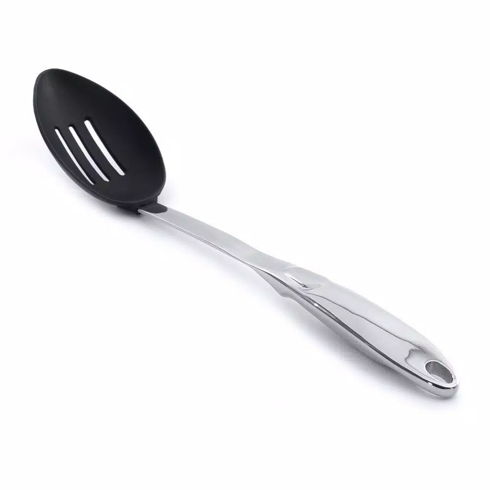 BergHOFF Straight Line Nylon Slotted Serving Spoon, Non-Stick Safe
