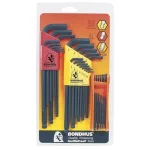 Bondhus 34-Piece Hex Key Set: Standard & Metric Ball End L-Wrenches and GorillaGrip Fold-Up Tool thumbnail 1
