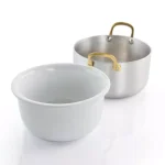 Gibson Home Noble Taste 0.81 qt. Round Stainless Steel Mini Dutch Oven with Ceramic Insert, Silver thumbnail 2