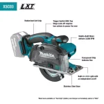 Makita 18V LXT Cordless 5-3/8 in. Metal Cutting Saw Kit with 2 5.0 Ah Batteries and Rapid Optimum Charger thumbnail 2
