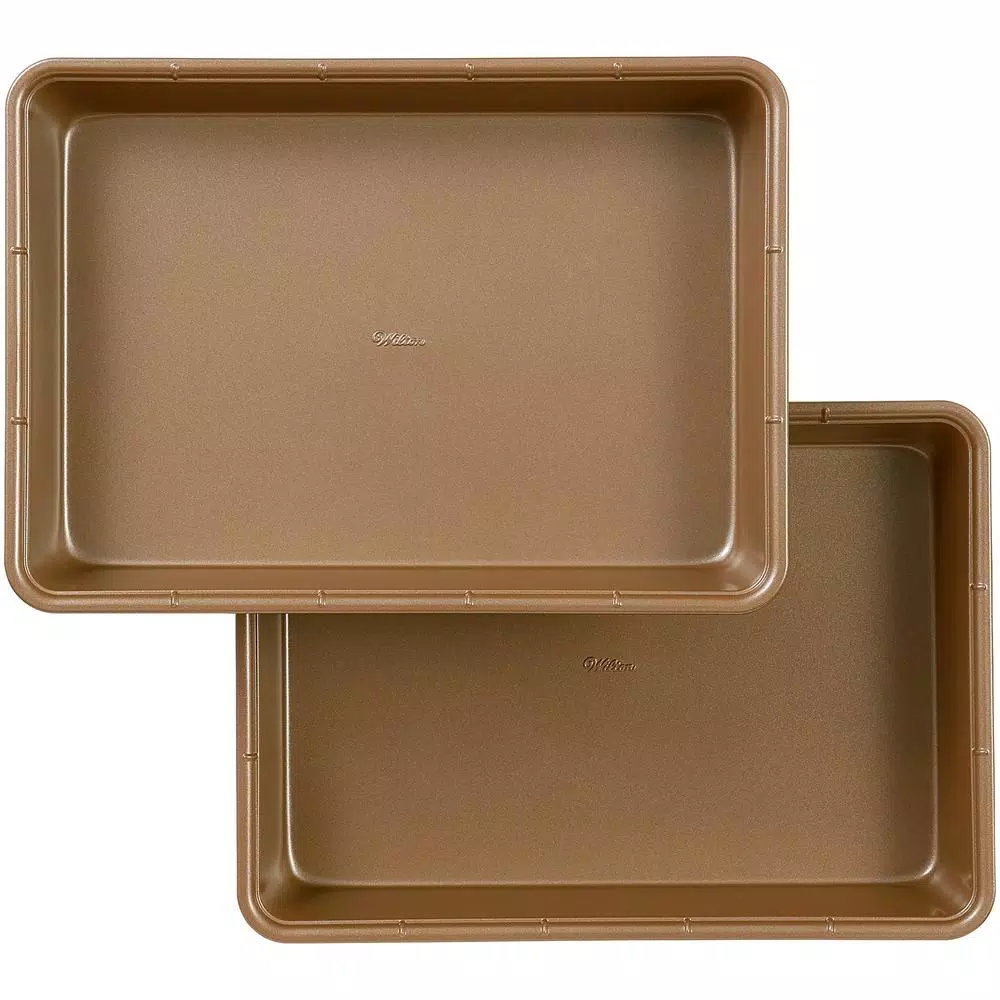 Wilton 9 x 13 in. Ceramic-Coated Non-Stick Oblong Cake Pan Set, 2-Piece
