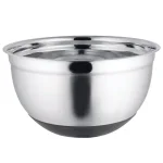 Home Basics Stainless Steel 5 Qt. Mixing Bowl with Non-Skid Silicone Bottom thumbnail 1