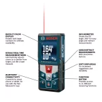 Bosch GLM 50 CX Laser Distance Measurer with Bluetooth and Color Display, 165 ft. thumbnail 2