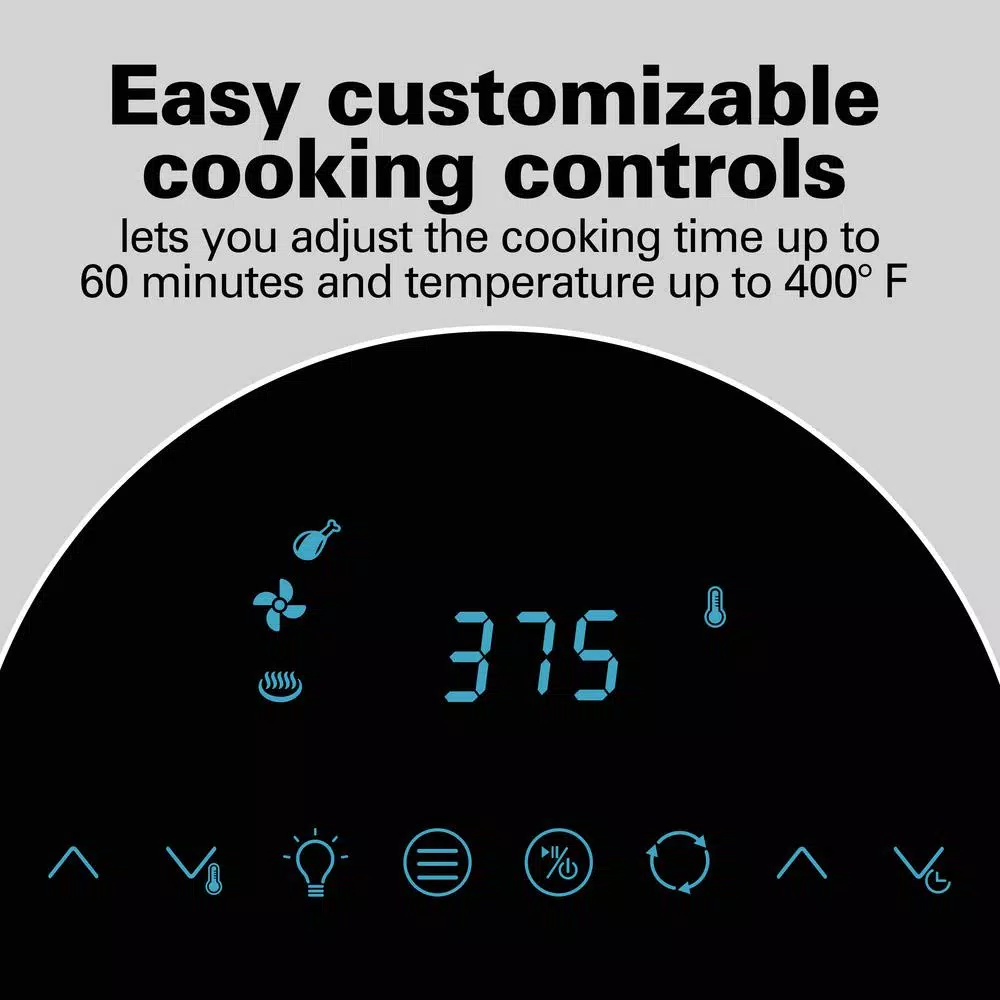 Hamilton Beach 11 Qt. Digital Air Fryer Oven with Rotisserie and Rotating Basket, Black