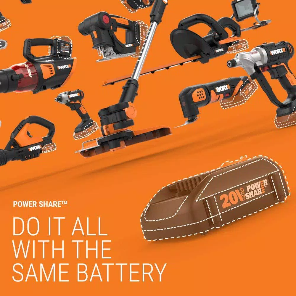 Worx MAKERX 20V Wood and Metal Crafter Rotary Tool Attachment with 12 Accessories
