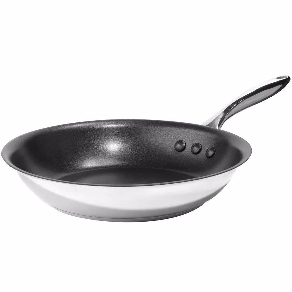 Ozeri Earth Pan ETERNA 10 in. Stainless Steel Nonstick Frying Pan, Tri-Ply Induction Compatible