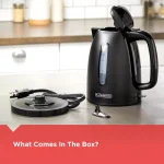 BLACK+DECKER 1.7L Rapid Boil Electric Cordless Kettle, 1500W, Black thumbnail 5