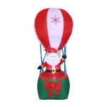 Luxen Home 9 ft. Santa in Hot Air Balloon Inflatable with LED Lights thumbnail 7