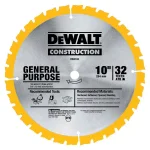 DEWALT 10 in. 32-Teeth Construction Carbide Circular Saw Blade thumbnail 1