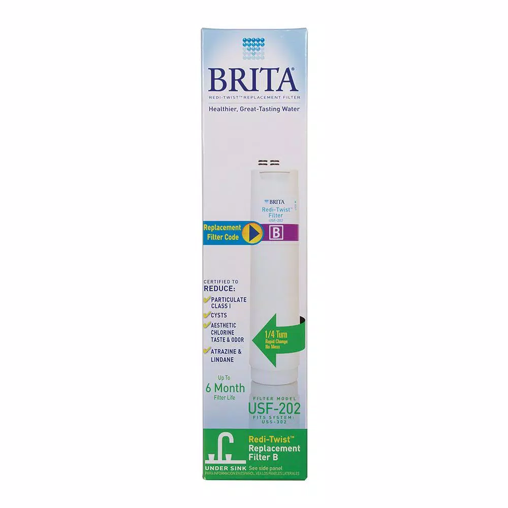 Brita Redi-Twist Under Sink Replacement Water Filter Cartridge