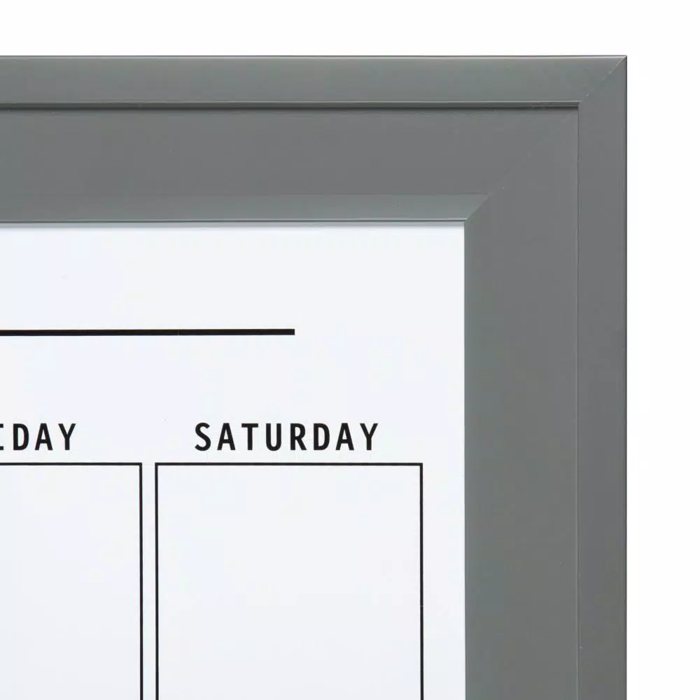 DesignOvation Bosc Monthly Dry Erase Magnetic Calendar Wall Organizer with Frame