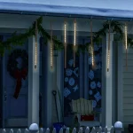 Alpine Corporation Hanging Icicle Lights, Chasing Warm White LED, 540 Count thumbnail 2