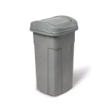 Toter Slimline 25 Gallon Square Trash Can - Graystone Heavy Duty Polyethylene thumbnail 6