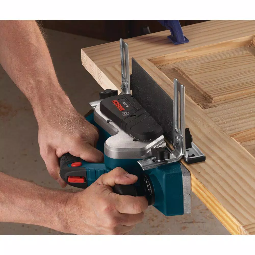 Bosch 6.5 Amp 3-1/4 in. Corded Planer Kit with Woodrazor Tungsten Carbide Blades (2-Pack)