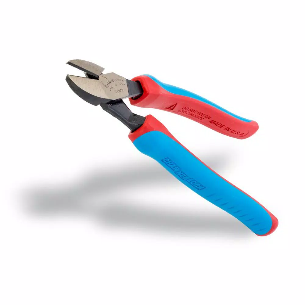 Channellock 8 in. E SERIES High Leverage Diagonal Cutting Pliers with XLT Technology and CODE BLUE Comfort Grip