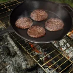 Classic Cuisine 12 in. Cast Iron Skillet with Pour Spout, Black thumbnail 5
