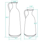 Winsome House 2-Piece White Metal Roma Pitcher Vase Set - Distressed Shabby Chic Urn Style thumbnail 11