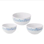 CorningWare Cornflower 3-Piece Ceramic Mixing Bowl Set - Blue thumbnail 1