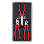 KNIPEX 3-Piece Combination Long Nose and Diagonal Cutter Plier Set thumbnail 2