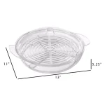 Classic Cuisine Cold Veggie Tray Serving Platter with Cooling Compartment and Domed Lid, 6-Piece Set thumbnail 4
