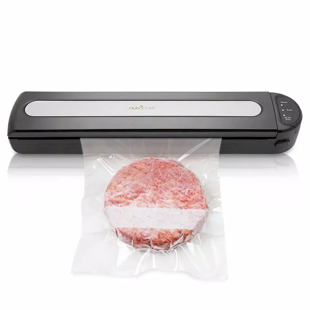 NutriChef Compact Electric Vacuum Sealer with Reusable Food Bags